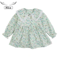 girls cotton doll collar floral casual childrens dress kids dresses for girls toddler girl fall clothes 2021 baby girl clothing