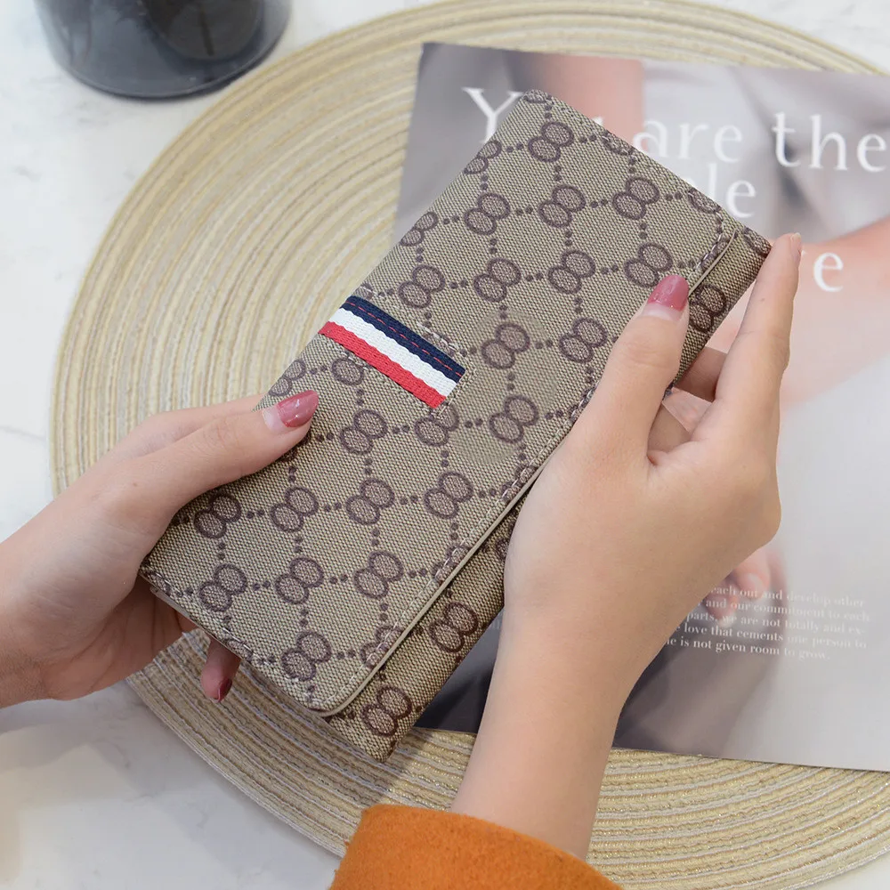 

Women's Wallet Long Luxury Designer Brand Wallet 2021 New Fashion Simple Soft Multi-Functional Large Capacity Card Holder