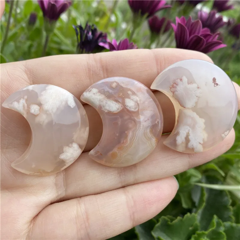 

Natural Cherry Blossom Agate crystal heart shaped sakura stone For Gift Pendant Jewelry