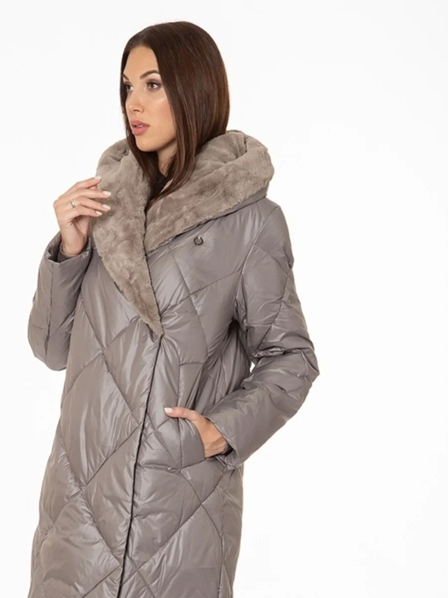 

BAIYTBUY, новинка 2021, зимняя женская куртка, просто классическая длинная толстая парка, Женское зимнее пальто, пуховик с меховым воротником