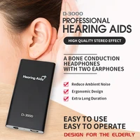 black hearing aid portable rechargeable durable earphone type best sound amplifier adjustable tone hearing aids for the elderly