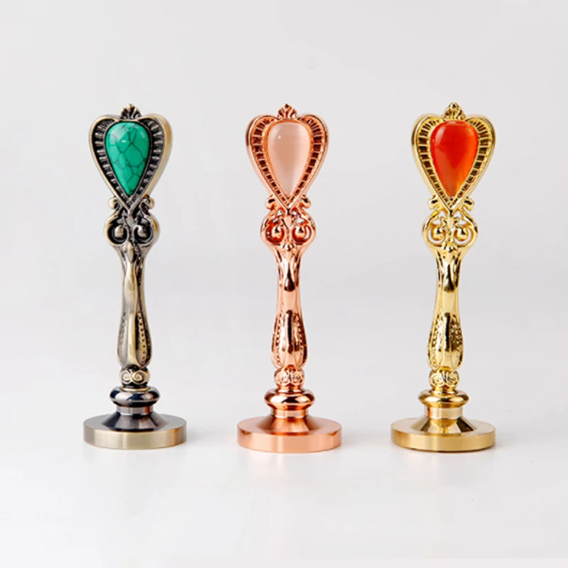 Retro Gemstone Sealing Wax Stamp Handle DIY Hobby Tools Seal Replace Head Bead Spoon Craft Gift | Дом и сад