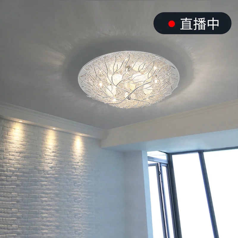 Aluminum Bird Nest Ceiling Lamp Round Handmade Mediterranean Conference Romantic Living Room Bedroom Study Terrace Creative