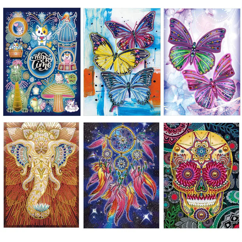 

Набор для алмазной вышивки «сделай сам», люминесцентная картина в виде бабочки, необычный подарок, украшение для дома