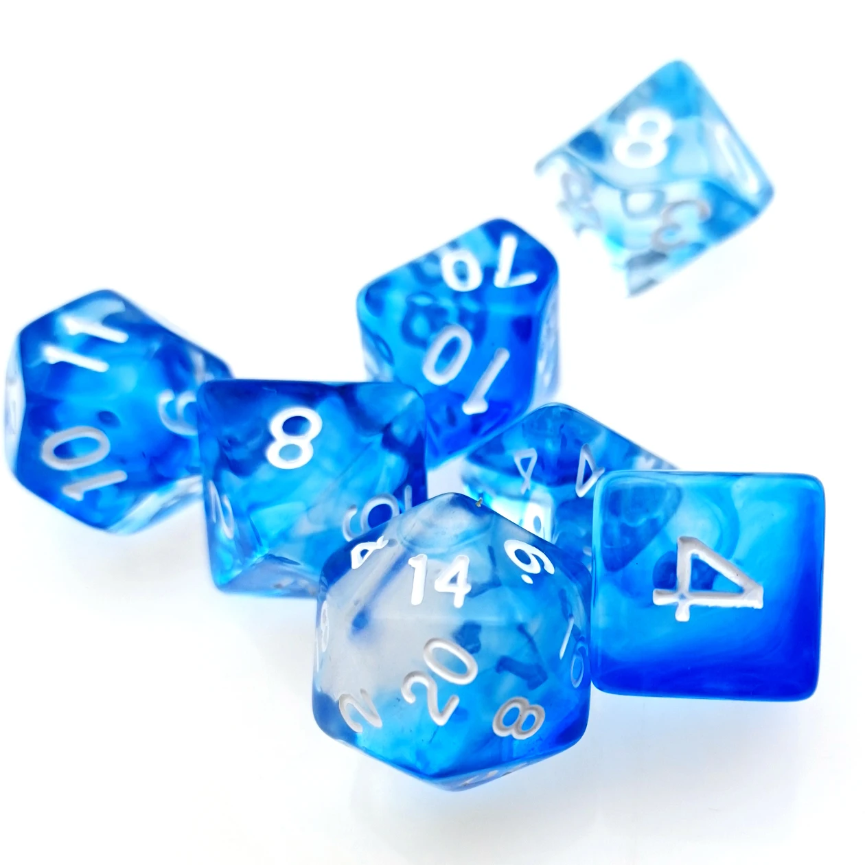 7 шт. Туманность полиэдральный набор костей для ролевых игр полупрозрачный с