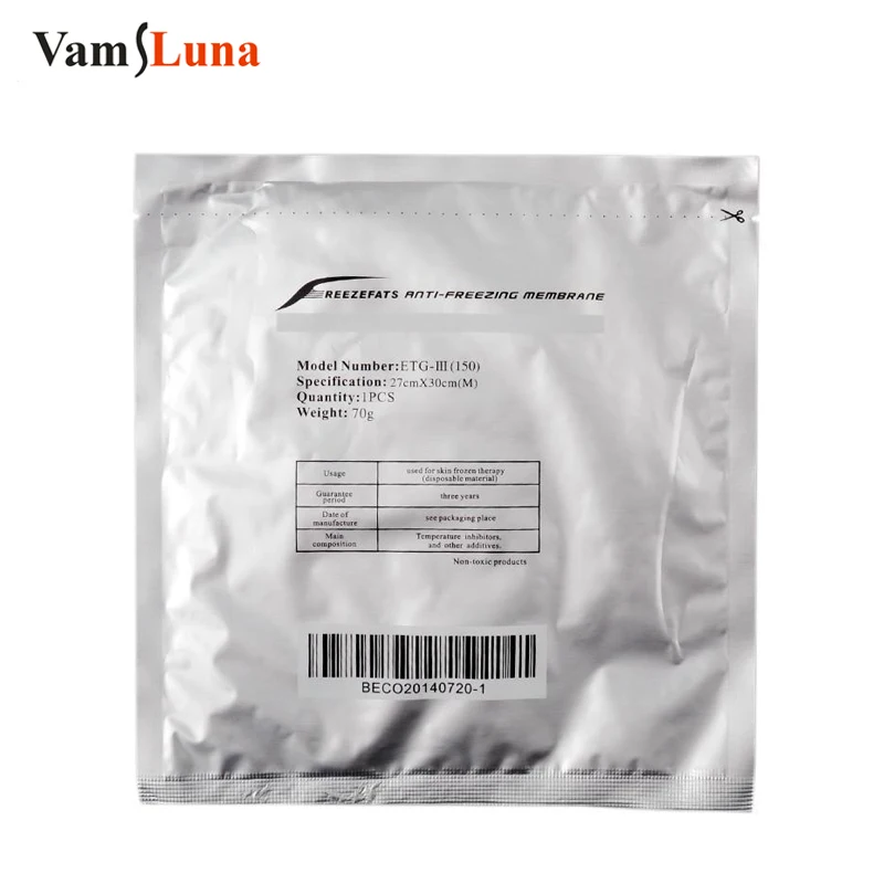Película de membrana anticongelante para liposucción de grasa, película anticongelante para crioterapia, en 3 tamaños, 10 piezas
