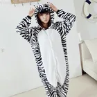 Пижама-комбинезон для взрослых в виде зебры, Мультяшные животные, косплей-костюм, пижама, комбинезон для взрослых, одежда для сна, кигуруми на Хэллоуин