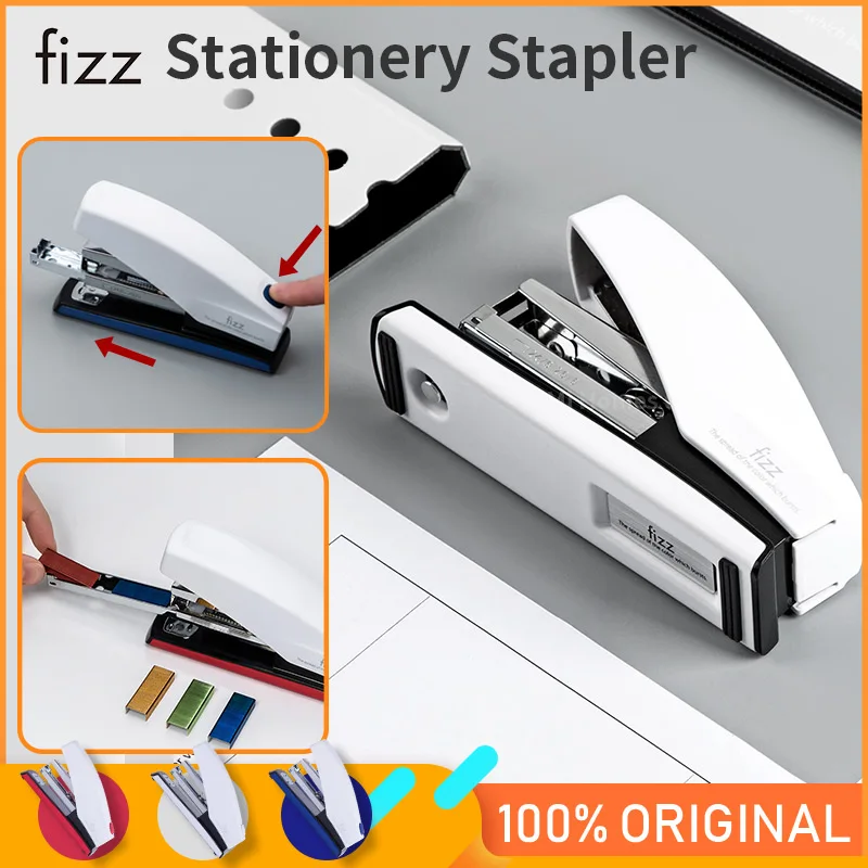 Fizz Stationery Stapler One Touch Design Student Stapler Effortlessly Strong Durable Stationery Staplers For School Office Home