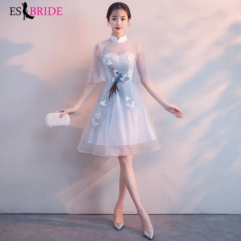 Женское длинное вечернее платье ES2727 серое ТРАПЕЦИЕВИДНОЕ для выпускного вечера