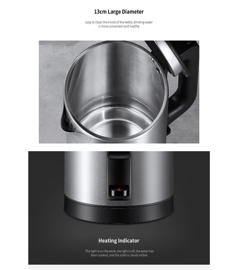 01 VIOMI Pro Home 1.5L большой емкости термостат быстрого нагрева индикатор подсказка Электрический чайник из нержавеющей стали 1800 Вт