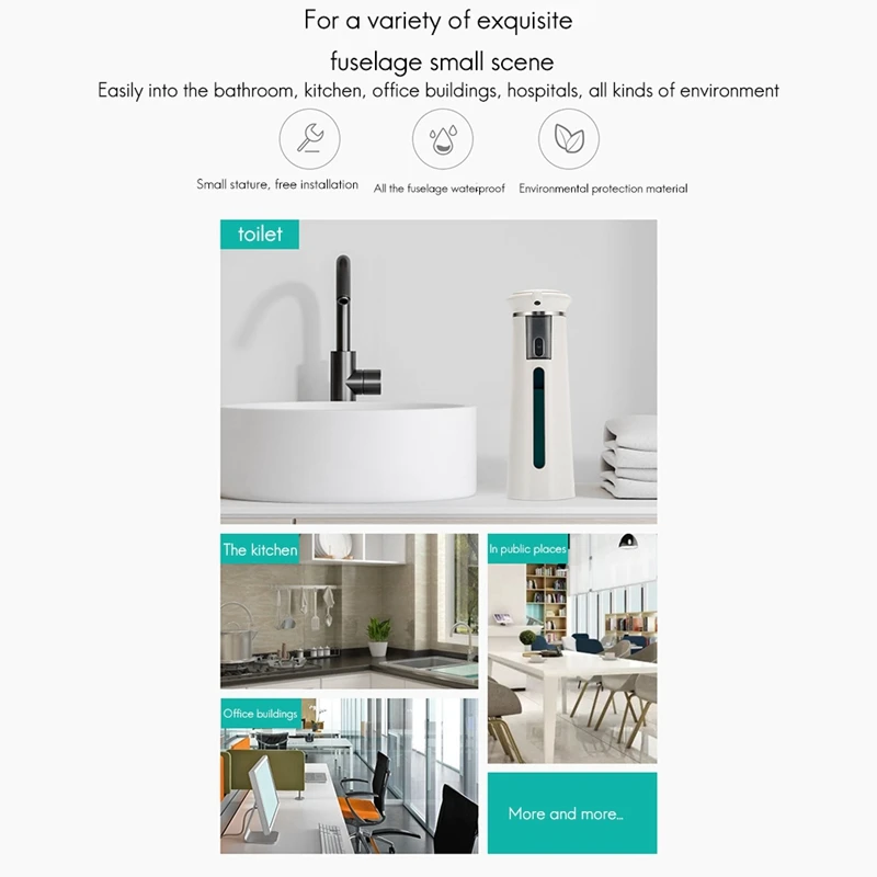 

Soap Dispenser, Automatic Soap Dispenser Touchless Bath Kitchen Countertop Soap Dispenser with Infrared Motion Sensor