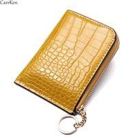 women wallet fashion crocodile pattern credit card holder female coin purses id holders zipper cardholder case billetera mujer