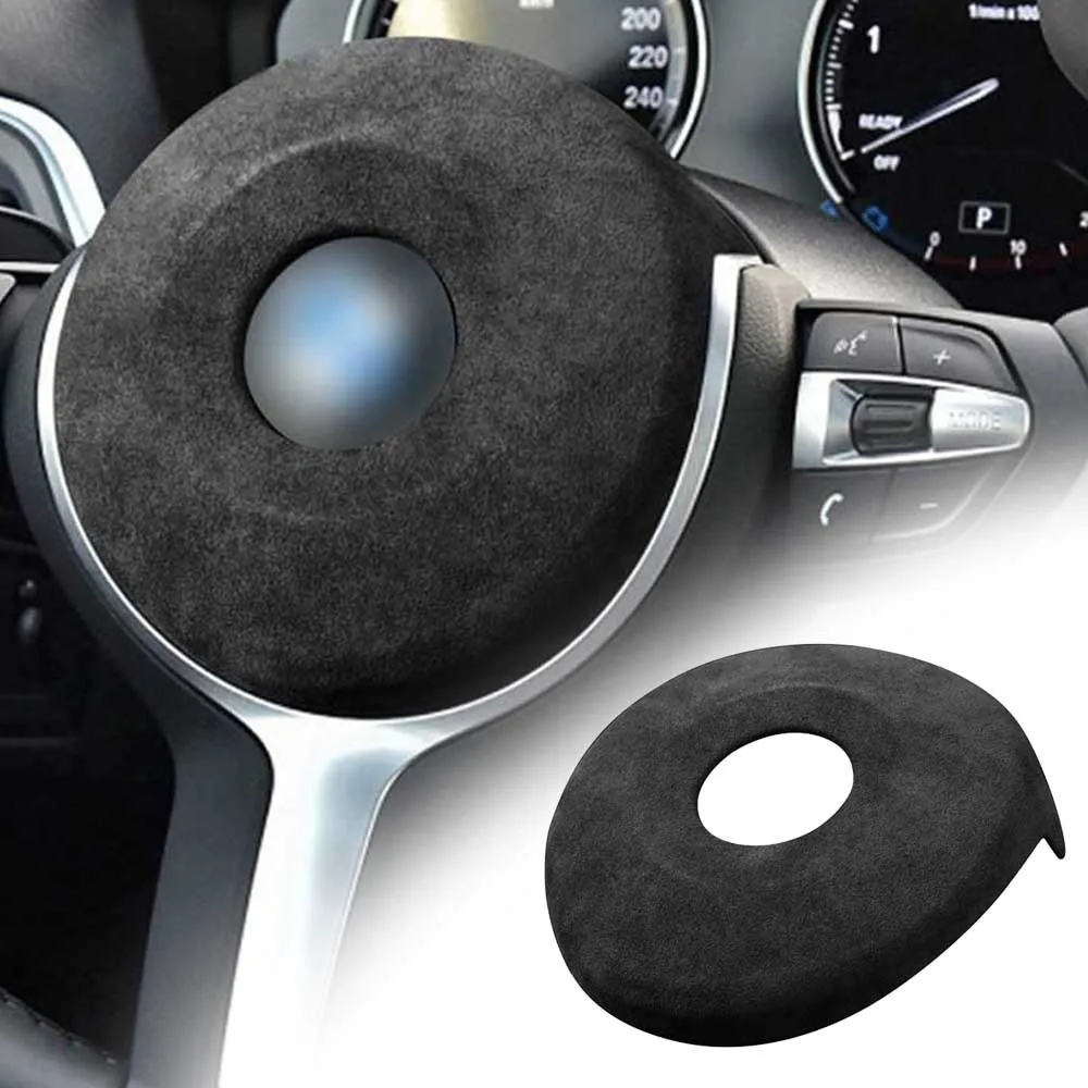 

Car Steering Wheel Airbag Cover Suede Leather Decoration Trim Sticker ForBMW F30 F34 F20 F21 F22 F32 E84 F80 F83 1 2 3 4 Series