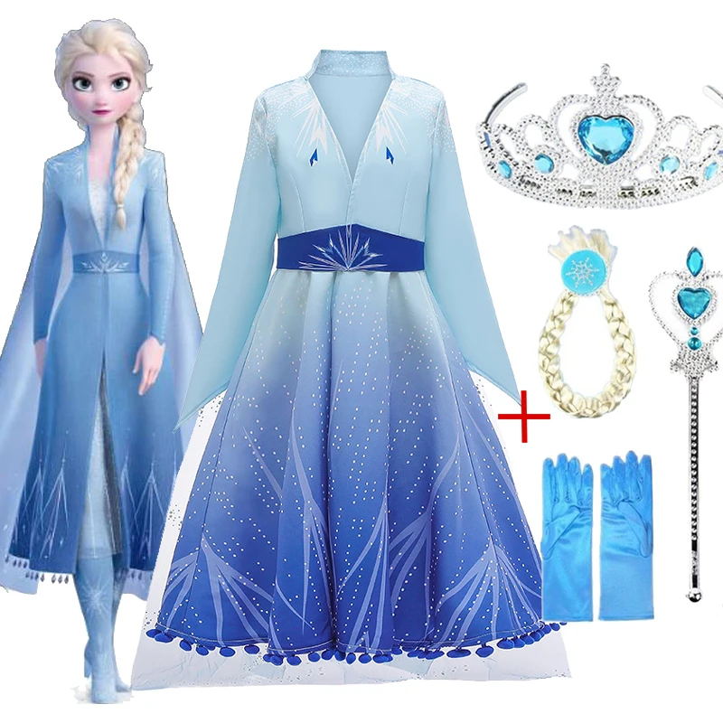 Snow Queen Princess Elsa Dresses for Girls Clothes Anna Elza Costumes Little Girl Dress Party Clothing | Детская одежда и обувь