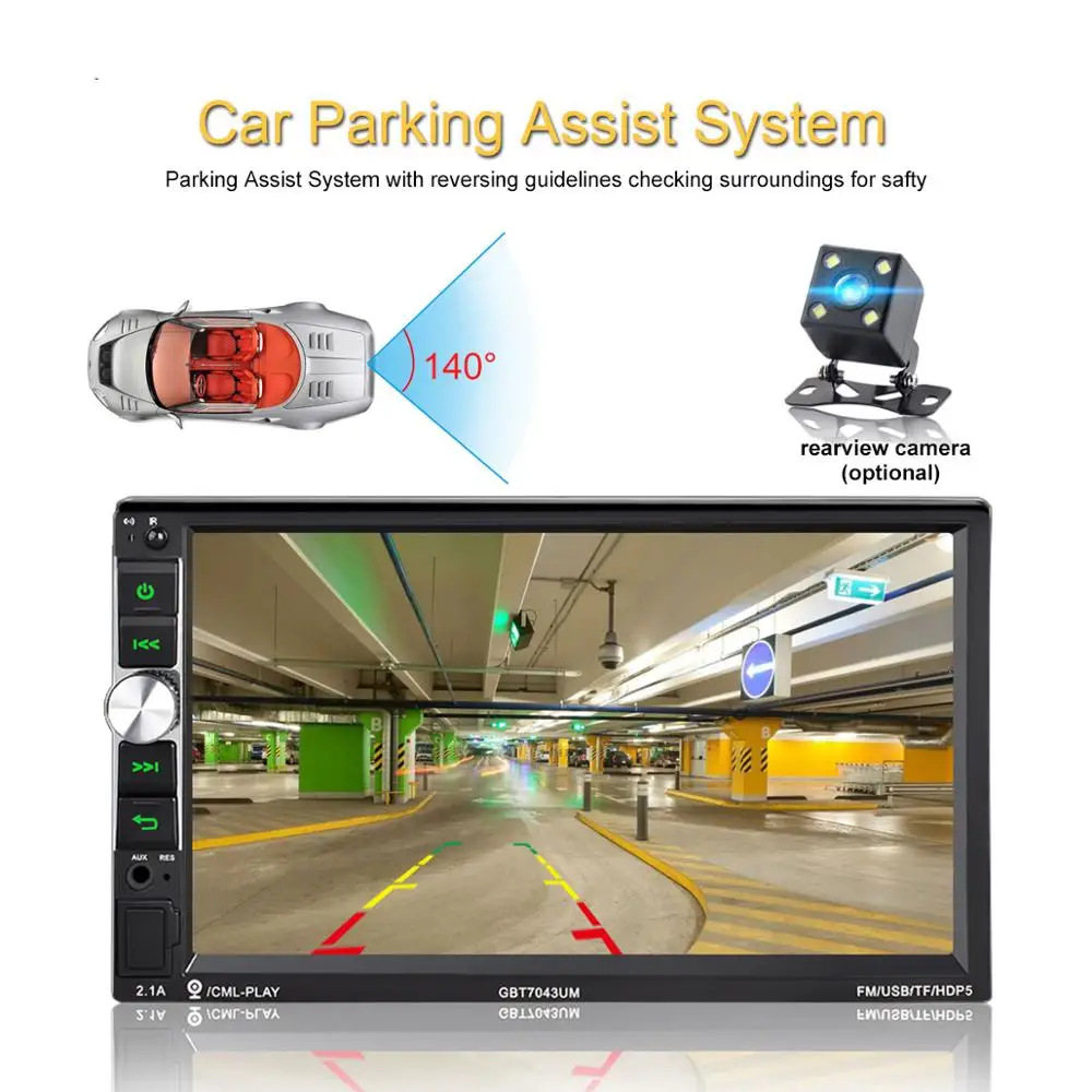 Авторадио 2 din 7 &quotсенсорный экран автомобильный стерео мультимидиа carro mp5 плеер