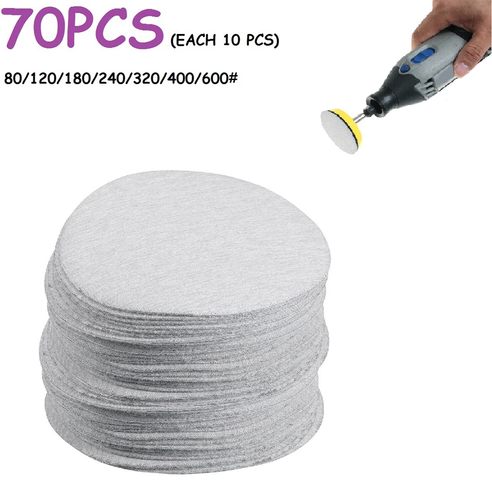 

80/120/180/240/320/400/600 grit Sanding Discs 80-600 grit 70 piece Set