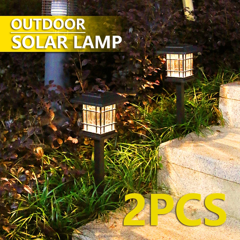 

IP65 2Pcs Solar Light Lawn Lamps Pathway Lights Outdoor Garden Waterproof For Garden Landscape Path Yard Patio Driveway Walkway