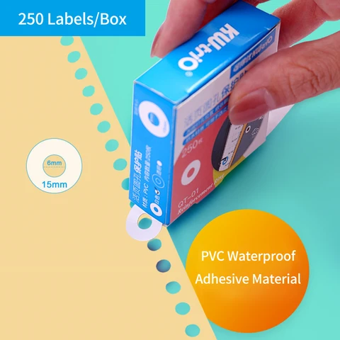 Армированные этикетки Aibecy Loose-Leaf Paper Hole Reinforcement Labels 250 штук