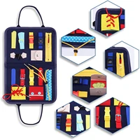 toddler busy board preschool toys educational sensory board parent kids activity toy bag design for airplane or car travel