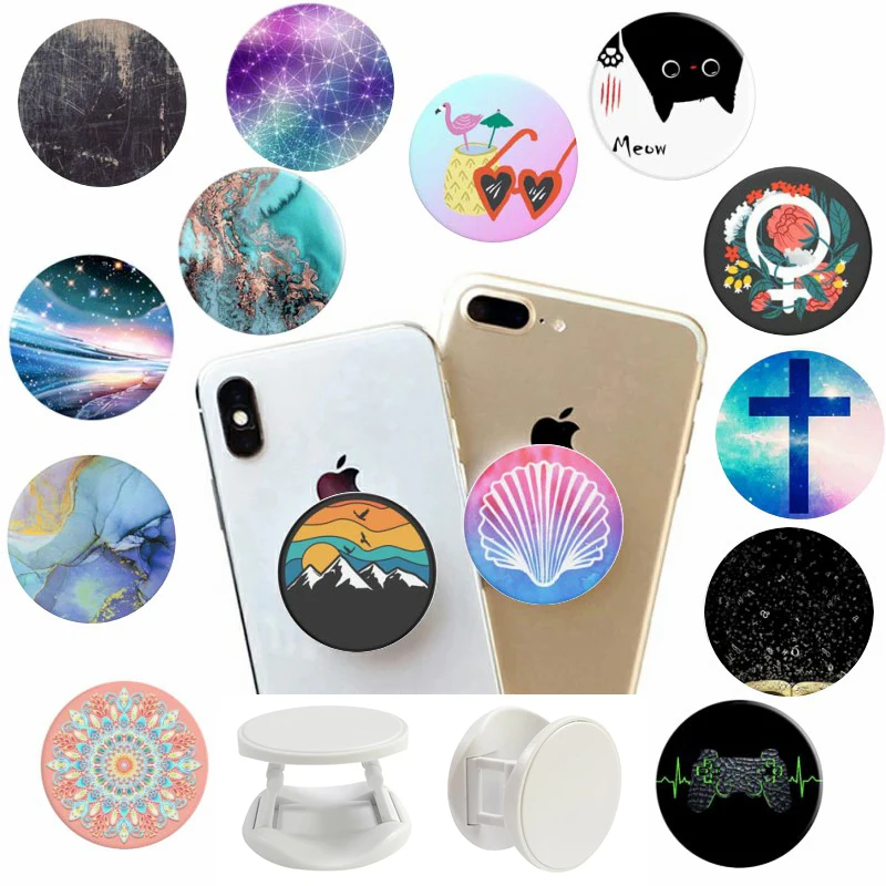 

Universal попсокет Mobile Phone Holder Round Finger Ring Pocket Socket Expanding Stand Grip Desk Mount For Smartphone Tablets