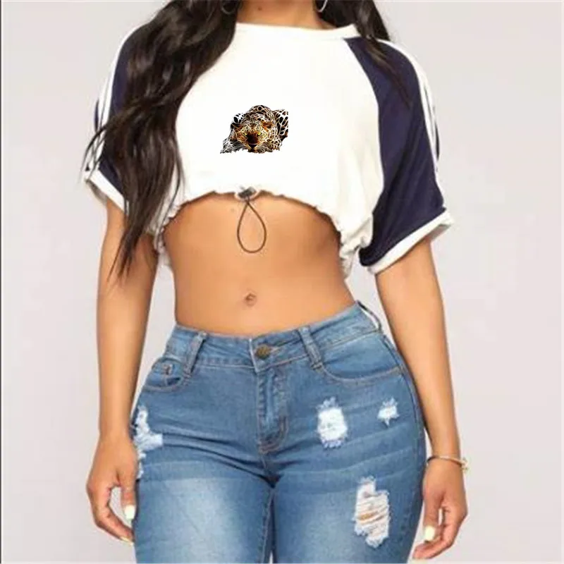 Нашивки леопардовые аксессуары для одежды женская одежда футболка