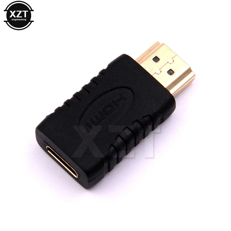 Gold-plated Mini HDMI-Compatible adapter male-to-female converter for HDTV full 1080p HD TV camera projector computer multimedia