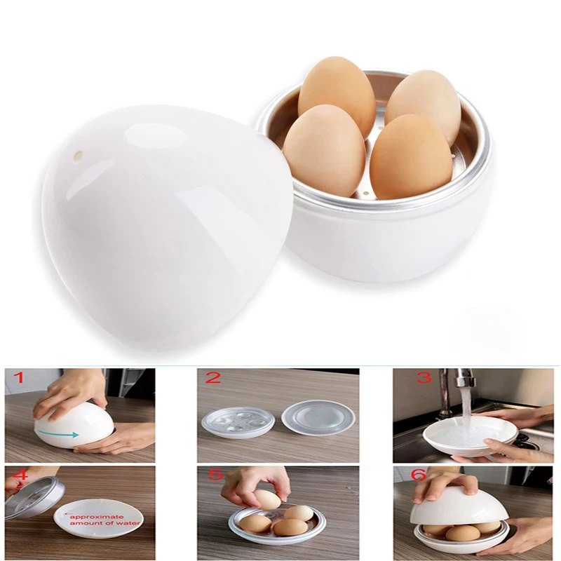 

Egg Pod - Microwave Egg Boiler Cooker Egg Steamer Perfectly Cooks Eggs and Detaches the Shell