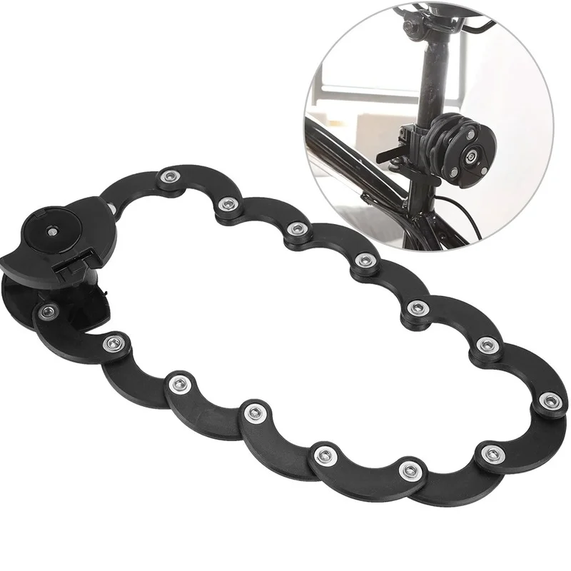 Anti Theft Hamburger Shaped Mountain Bike Lock Bicycle Security Folding Chain cerradura inteligente High Quality | Спорт и