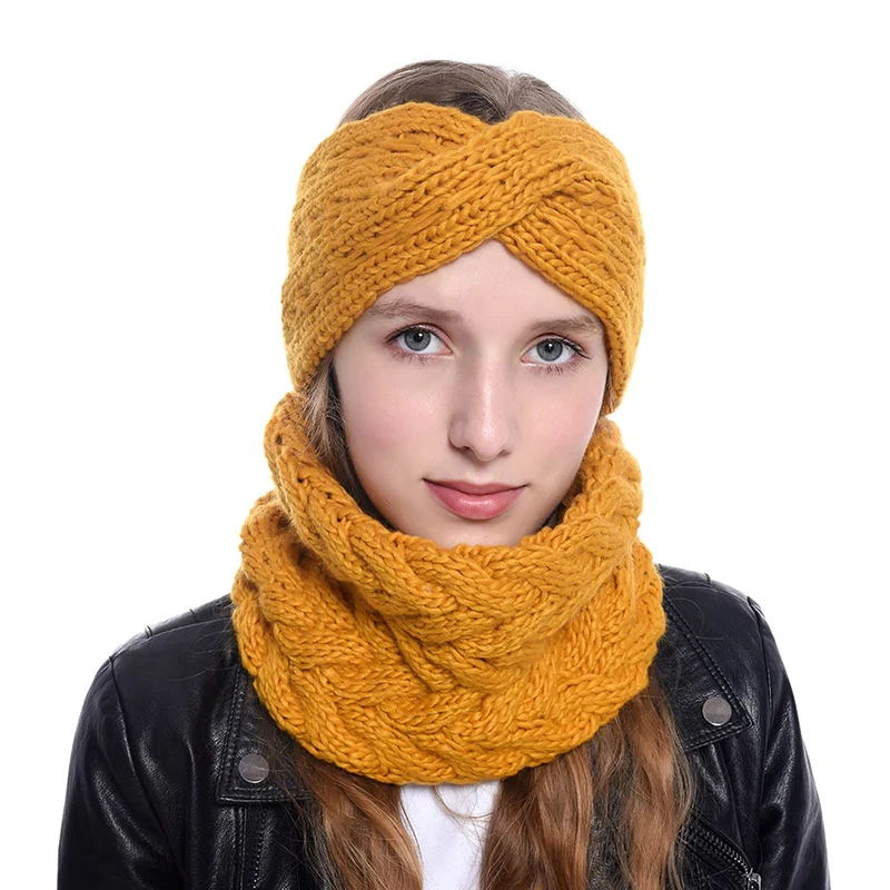 2020 зимние теплые уха вязаная повязка на голову тюрбан женские сапожки Женские