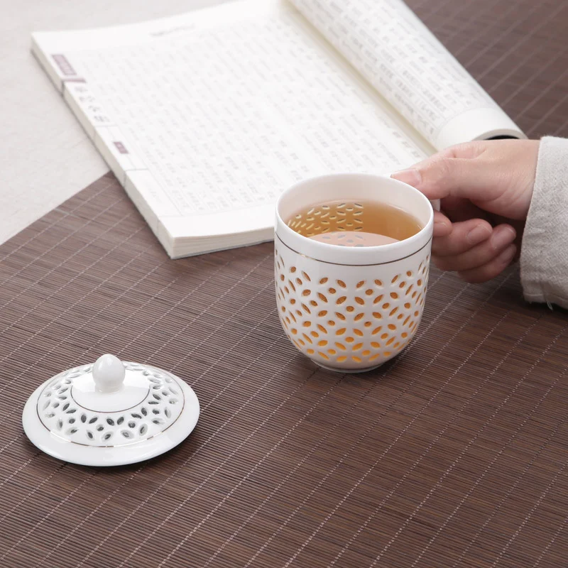 Изысканный 300 мл Цзиндэчжэнь полый сотовый стеклянный керамический фарфоровый