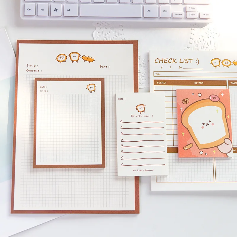 SIXONE 30 листов Творческий Медведь авокадо хлеб записную книжку Kawaii сообщение план