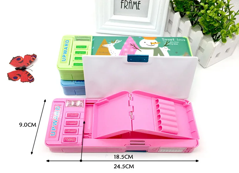 Large Capacity Pencil Case for Boys Cute Kawaii Multifunction Girls Creative Plastic School Penalty Etui Escolar | Канцтовары для