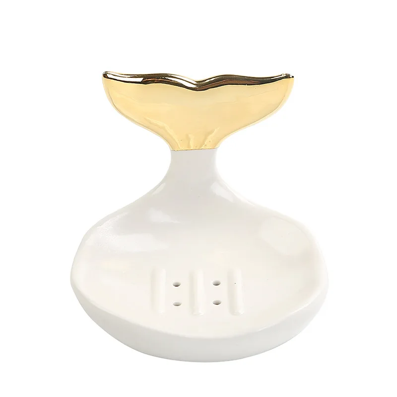 

Ceramic Soap Box Drain Simple Fashion Soap Box Hotel Bathroom Decoration Soap Dish Holder Jewelry Ring Holder