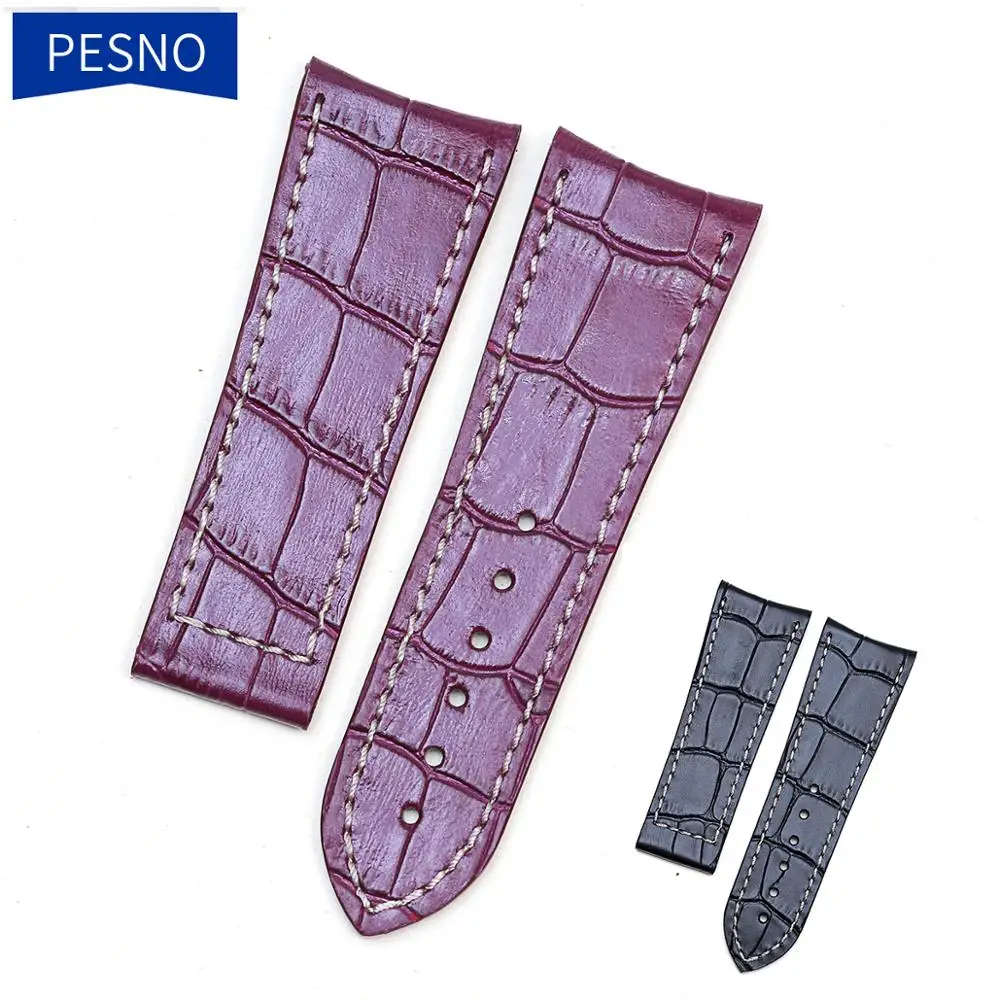 Ремешок для часов PESNO Superme из крокодиловой кожи браслет натуральной телячьей