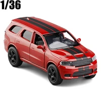 136 dodge durango srt off road suv vehicle high simulation metal diecast model steering for kids boy toys gifts free shipping
