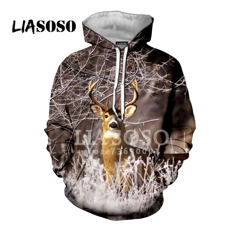 22 LIASOSO, новинка, повседневные, забавные, с оленем, лосем, деревьями, снегом, с 3D принтом, для женщин и мужчин, толстовки с капюшоном, свитера, пуловер, Harajuku, уличная одежда, X0254 - Цвет: 22
