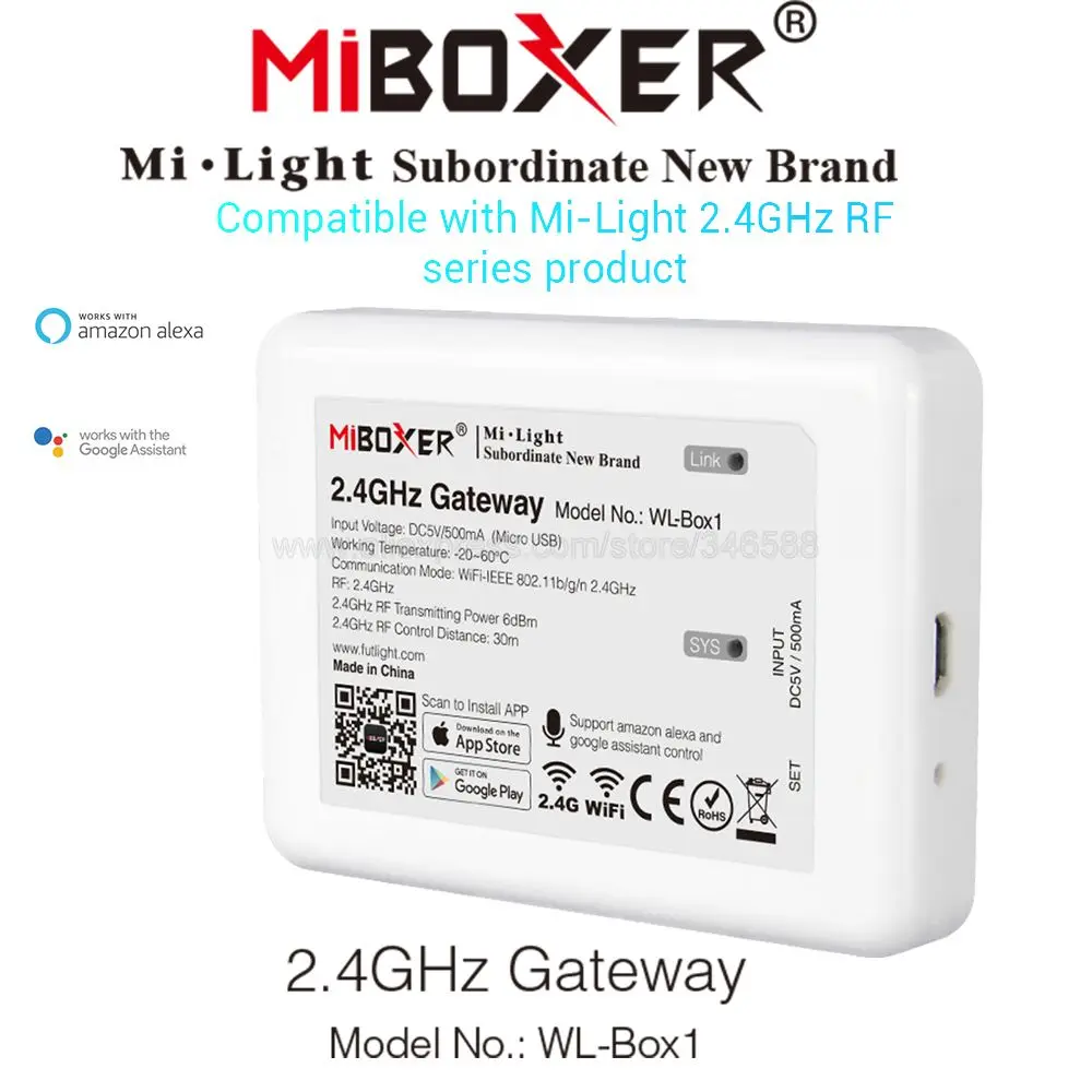 Беспроводное управление Wifi Miboxer 5 в постоянного тока Поддержка iOS/Andriod через