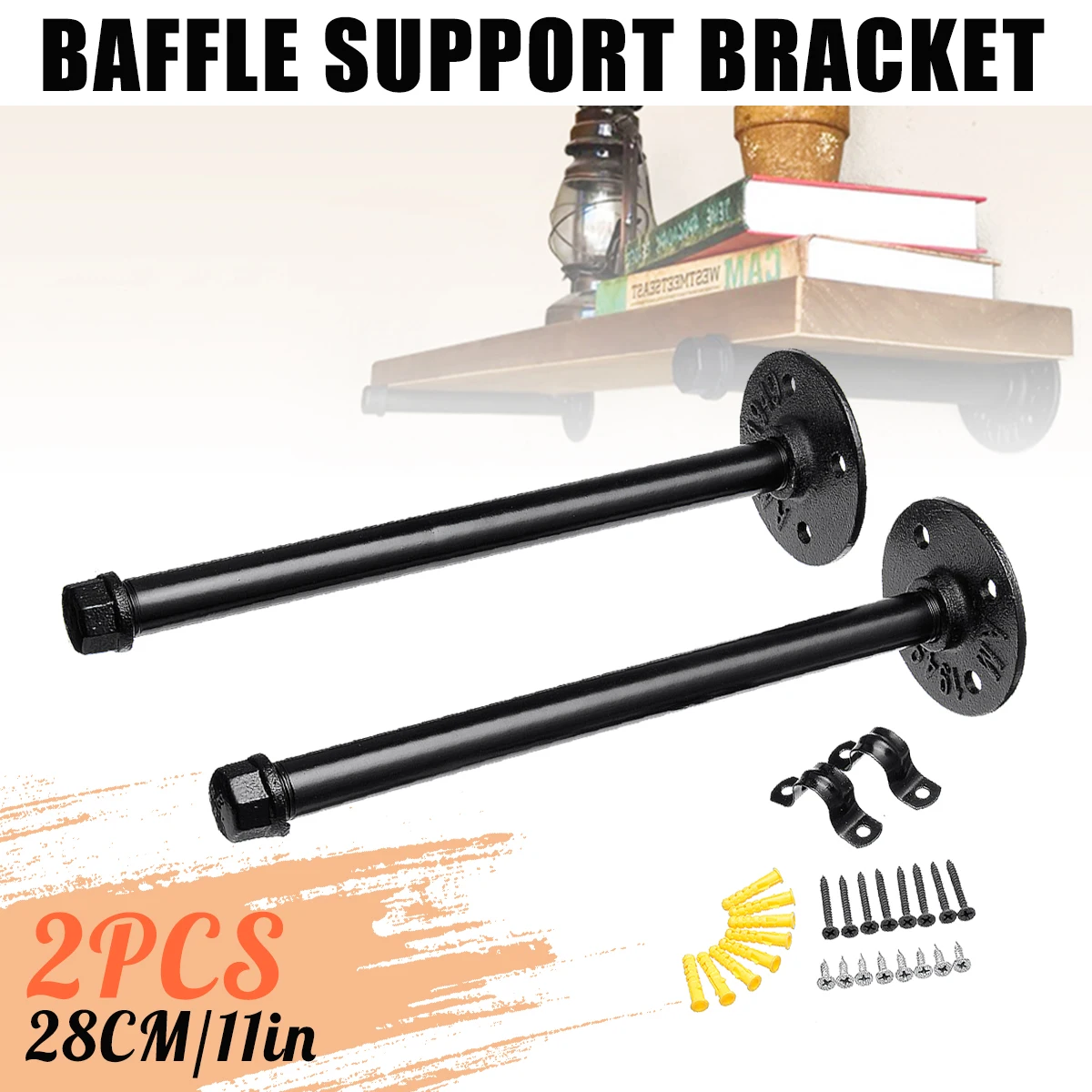 

Wall Mounted Toilet Towel Industrial Iron Pipe Holder DIY Rack Shelf Support Frame