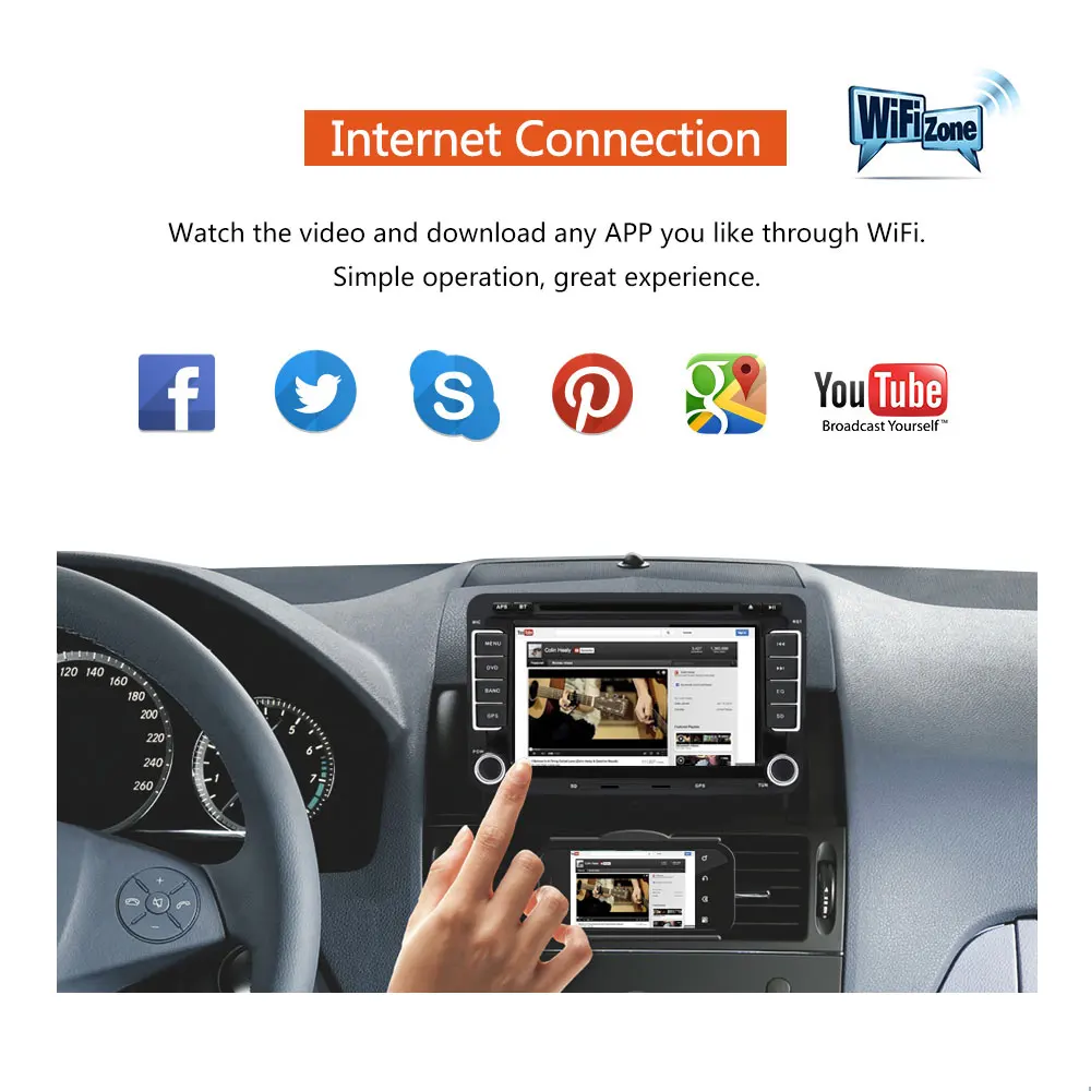 Camecho 2 Din Автомобильный мультимедийный плеер Android " Автомагнитола аудио для VW/Golf/6/Golf/5/Passat/Jetta/T5/EOS/POLO/Touran/SEAT/Sharan