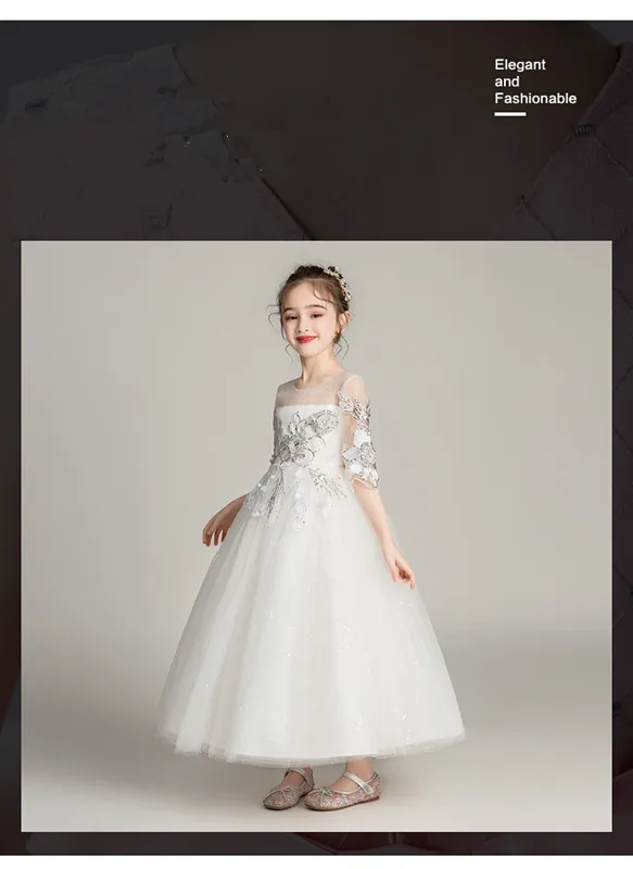 Свадебное платье для девочек; vestidos de noche; нарядные вечерние бальные платья принцессы; Одежда для девочек; Детский костюм для первого причастия; платье для девочек