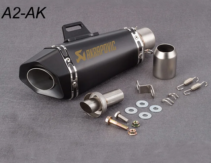 51 мм мотоциклетная выхлопная труба глушителя Akrapovic маленький шестигранный выхлоп с DB killer для Z900 MT09 KTM390 CBR R6 FZ8 R25