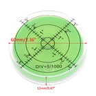 Точный спиртовой уровень диаметр 60 мм зеленый круглый ПММА материал универсальный пузырьковый уровень для регулировки уровня поверхности Прямая поставка