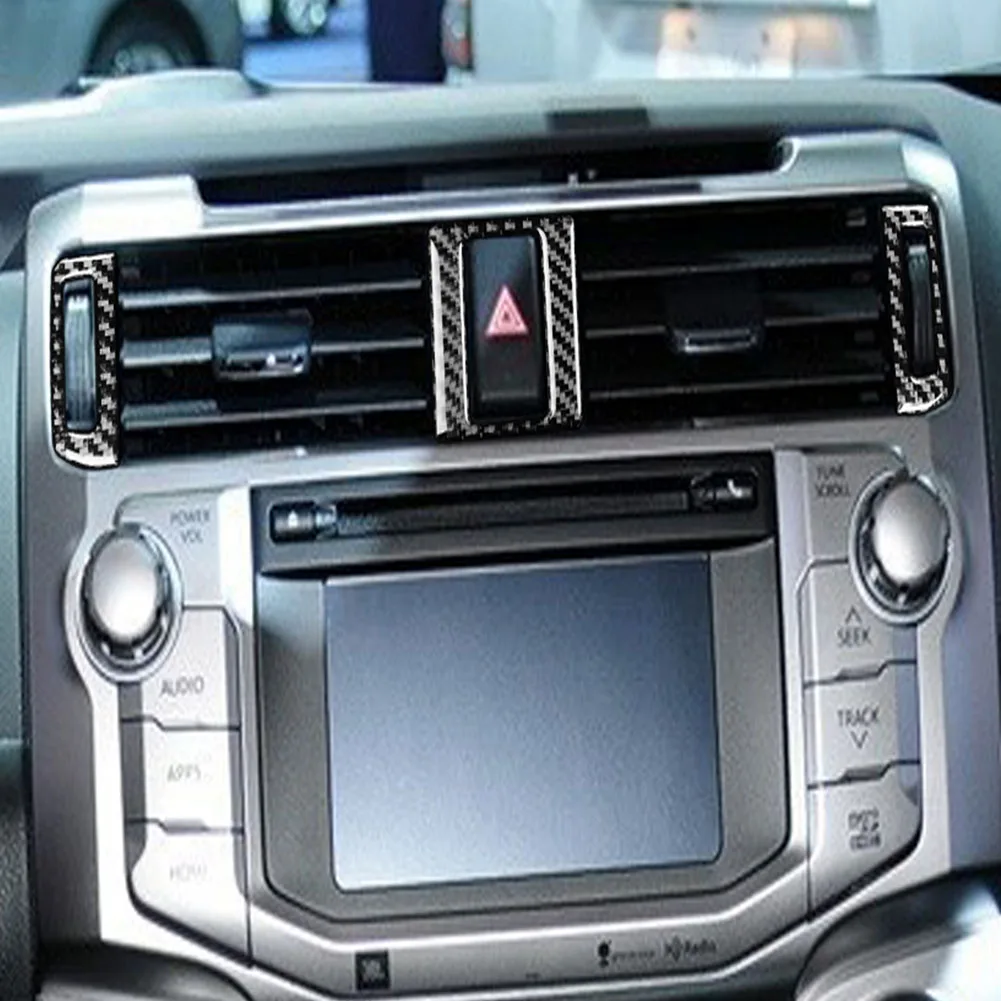 

Carbon Fiber Console AC Air Vent Trim Stickers for Toyota 4Runner 2010-2020