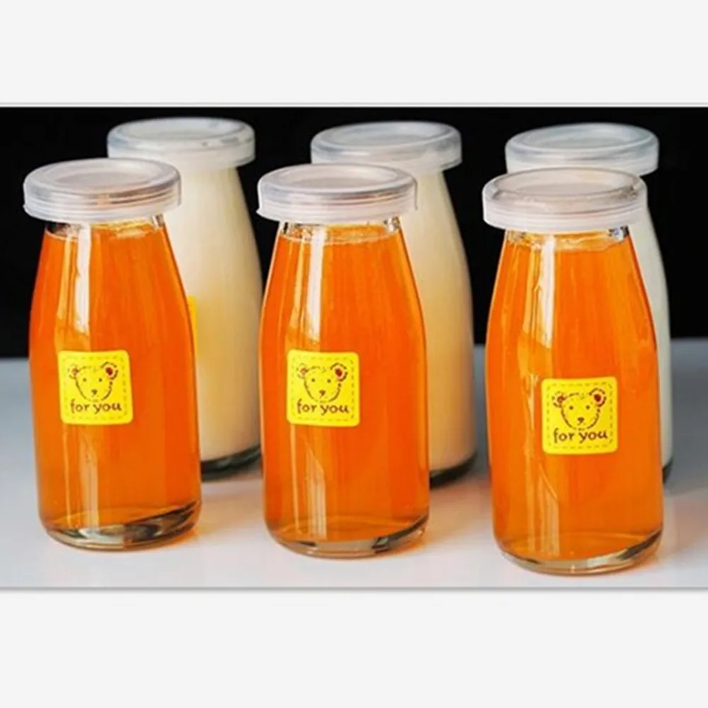 Бесплатная доставка стеклянная бутылка для молока 2 шт. 200 мл фруктового сока