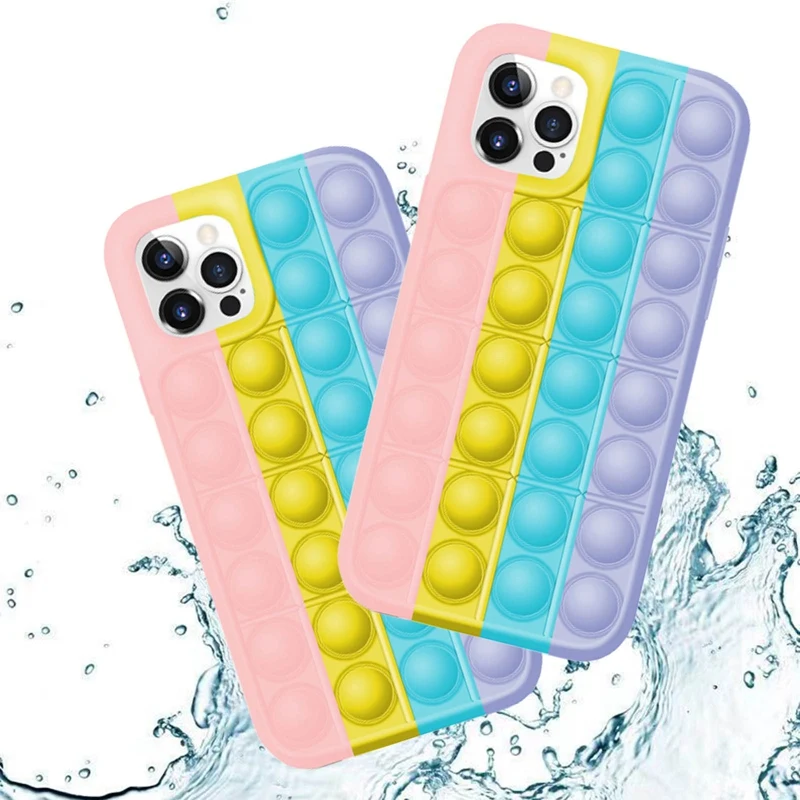 

New Fashion Decompression Shockproof Mobile Phone Case For Apple 11, 12, AirTag Mobile Phone Case Protective Cover 1Set Hot