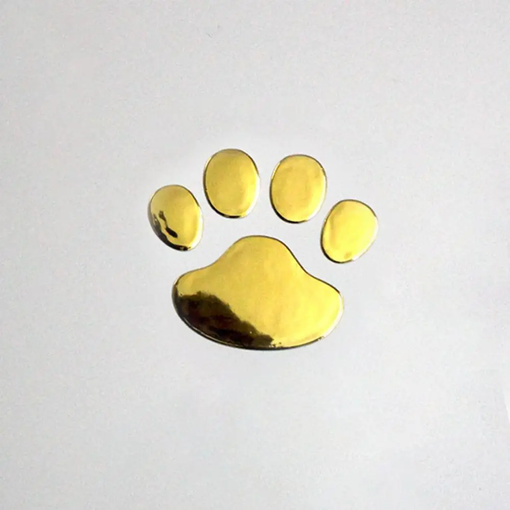 

Car Sticker 3D Dog Bear Footprints Chrome Badge Emblem Car Sticker Decal