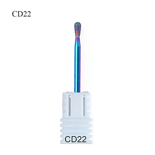 CD22 1 шт. электрические сверла для ногтей радужные алмазные фрезы для маникюра аксессуары роторные инструменты для дизайна ногтей LACD01-27-1 - Цвет: CD22