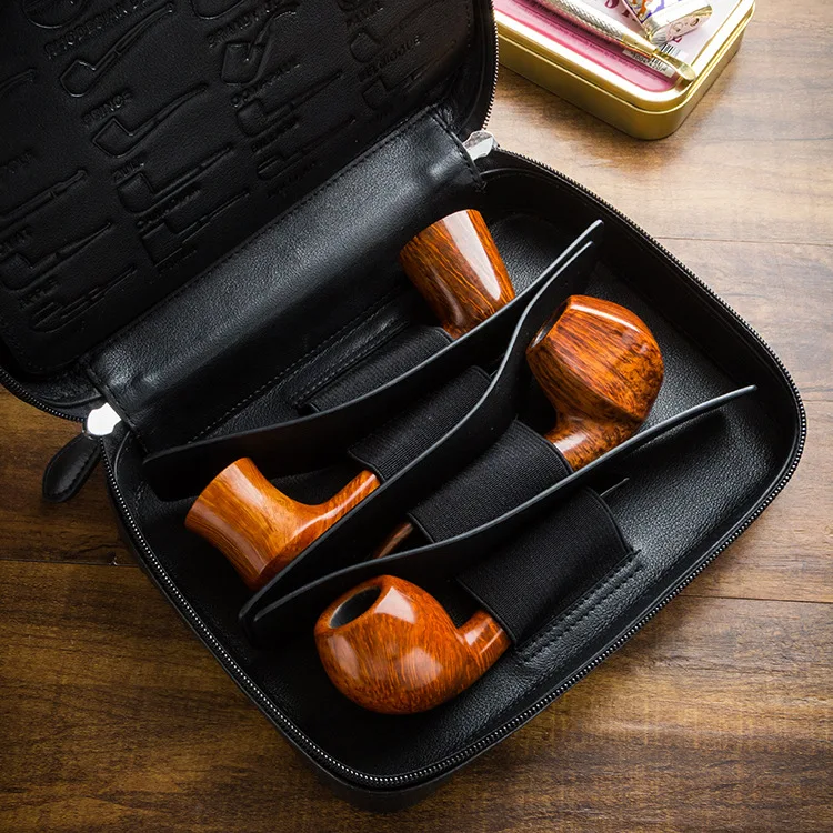 Кожаный чехол для табачной трубы 4 аутентичный полный класс Lizard шаблон