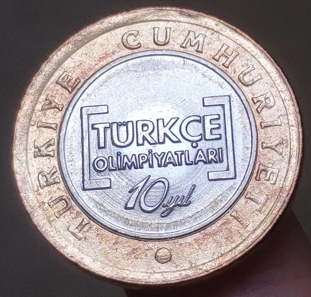 26 мм 10th Of turkish language Competition 2012, настоящая монета, оригинальная коллекция