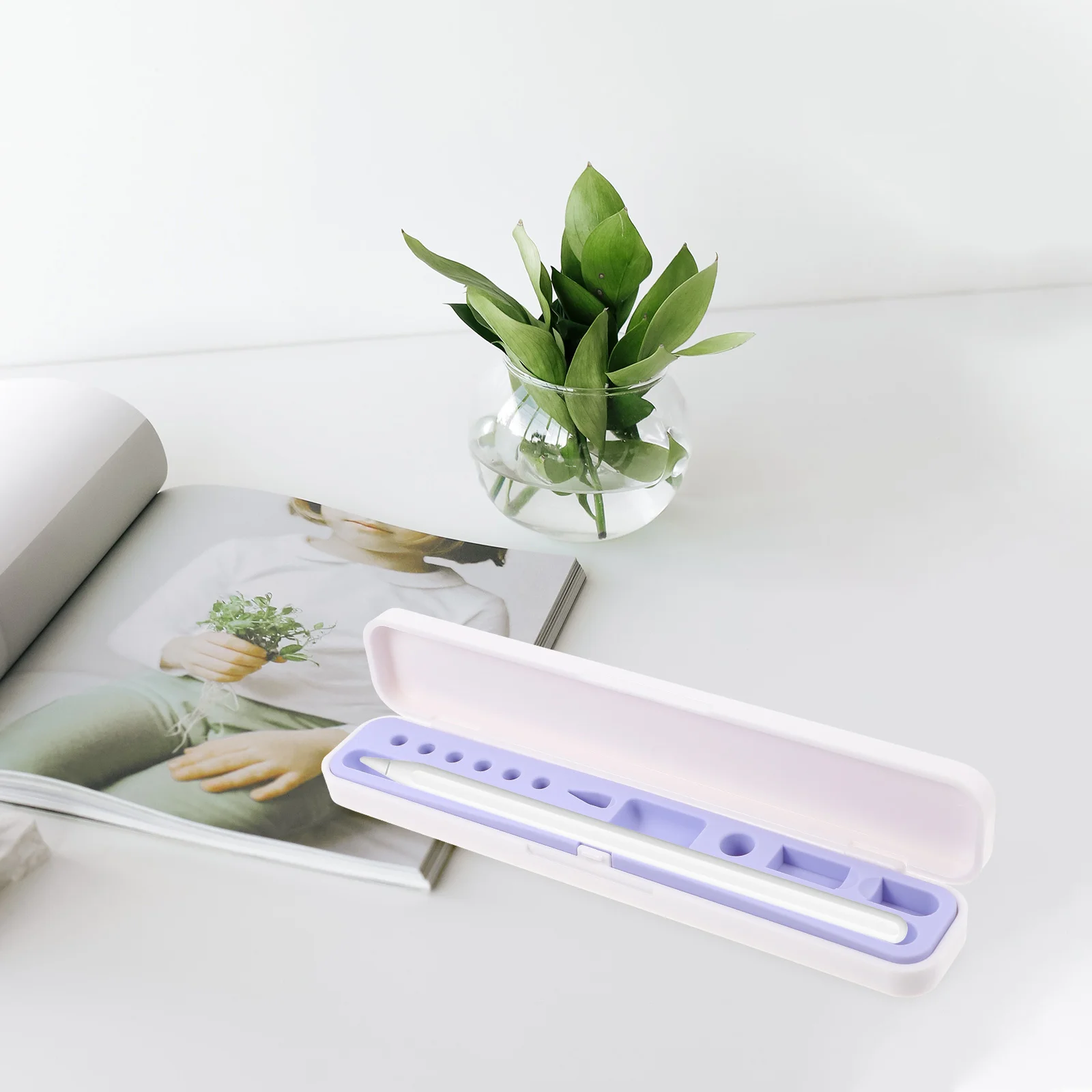 

1pc Anti-slip Stylus Box Pen Storage Case Compatible for Apple Pencil 1/2